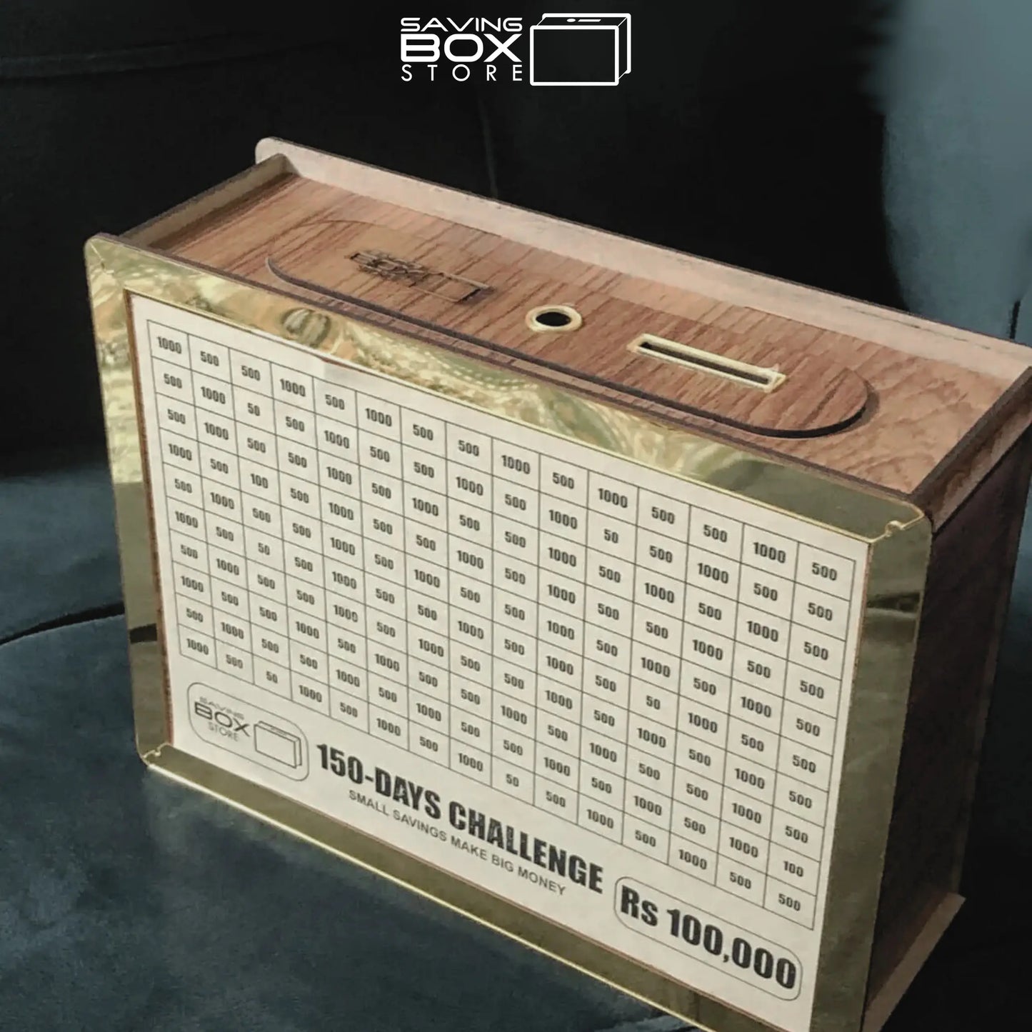 All in 1 – Reusable Wooden Money Saving Box (Openable)