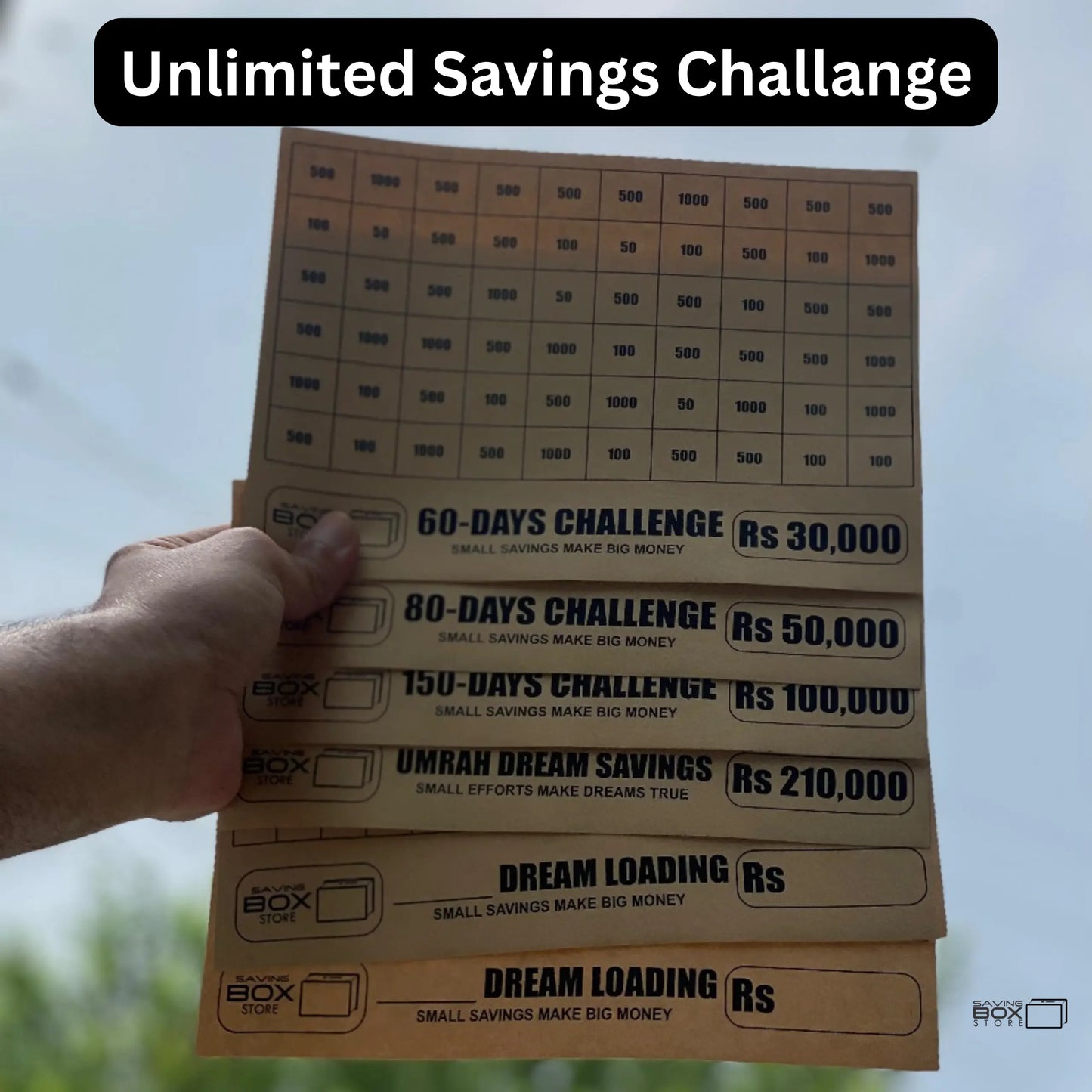 All in 1 – Reusable Wooden Money Saving Box (Openable)
