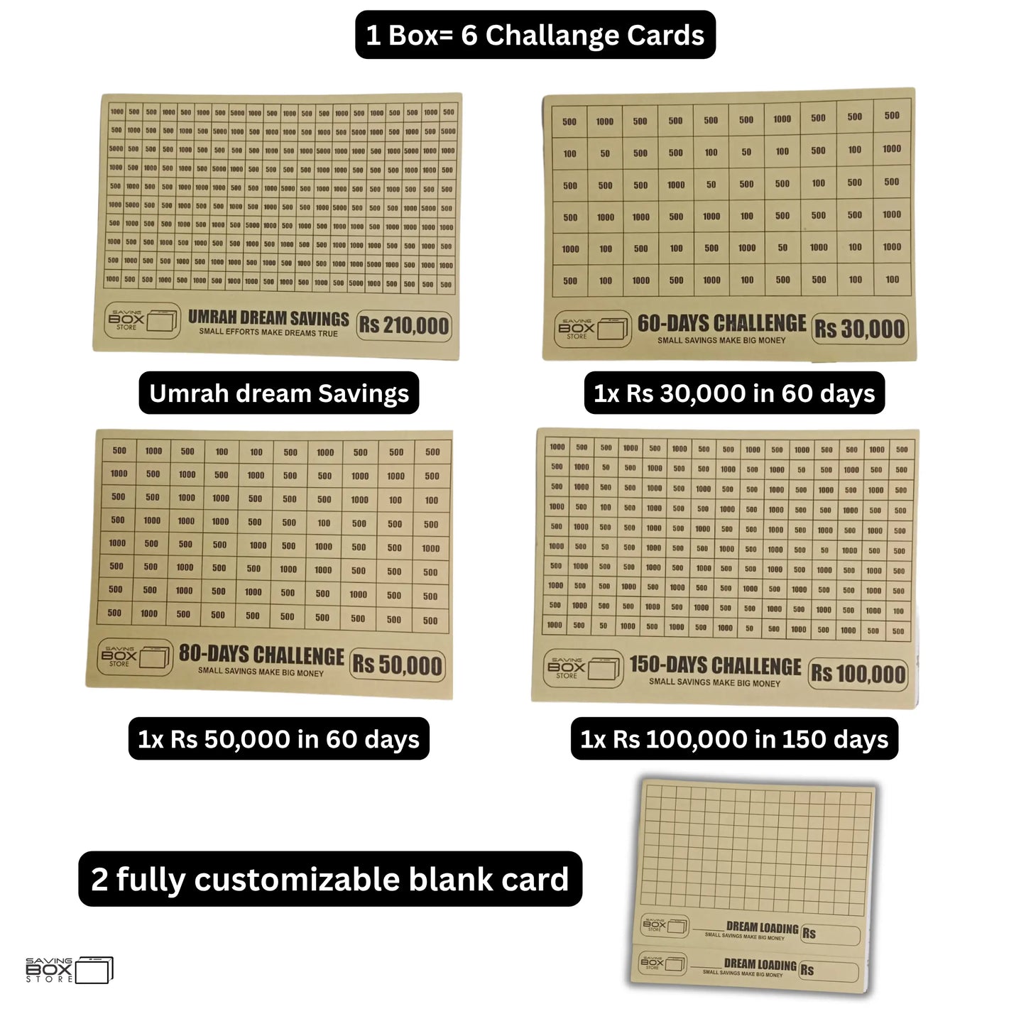 All in 1 – Reusable Wooden Money Saving Box (Openable)