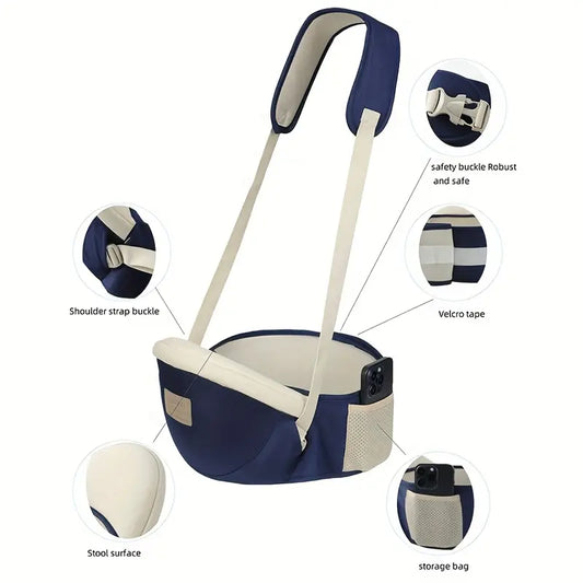 All-Season Multifunctional Baby Waist Stool Carrier | Ergonomic Hipseat for Front-Facing Carry