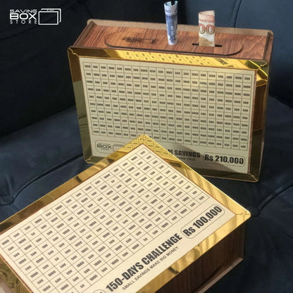 All in 1 – Reusable Wooden Money Saving Box (Openable)