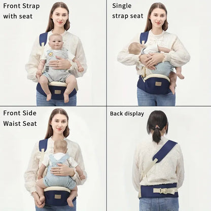 All-Season Multifunctional Baby Waist Stool Carrier | Ergonomic Hipseat for Front-Facing Carry