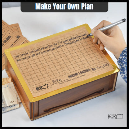 All in 1 – Reusable Wooden Money Saving Box (Openable)