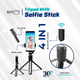 4 in 1 Tripod Selfie Stick With Remote Control
